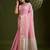 Pastel pink zari checks silk blend saree with matching blouse