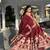 MAROON CHINON SILK EMBROIDERY PARTY WEAR LEHNGHA CHOLI 