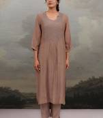 Chiku beaded yoke jaal kurta set