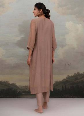 Chiku beaded yoke jaal kurta set 5