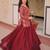 MAROON Jacquard Jacket Style Fully Stitched lehenga CHOLI  