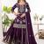 WINE CHINON EMBROIDERY PATY WEAR SUIT SET 