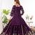 WINE CHINON EMBROIDERY PATY WEAR SUIT SET 