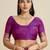 Purple banarasi silk blend saree with matching blouse