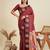 Silver-copper zari butti Banarasi silk blend saree with blouse