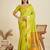 Banarasi silk blend copper zari border saree with paithani pallu