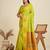 Banarasi silk blend copper zari border saree with paithani pallu
