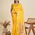 Banarasi silk blend intricate zari butti saree with copper paithani pallu