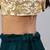 TURQUOISE ZARI SEQUINS EMBROIDERED VELVET LEHENGA CHOLI