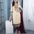 Beige embroidered silk straight cut trouser kurta dupatta readymade suits
