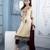 Beige embroidered silk straight cut trouser kurta dupatta readymade suits