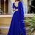 BLUE ZARI AND CODING LACE WORK WITH LEHERIYA PRINTED GEORGETTE LEHENGA CHOLI