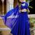 BLUE ZARI AND CODING LACE WORK WITH LEHERIYA PRINTED GEORGETTE LEHENGA CHOLI