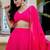 PINK ZARI AND CODING LACE WORK WITH LEHERIYA PRINTED GEORGETTE LEHENGA CHOLI