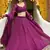 PURPLE ZARI AND CODING LACE WORK WITH LEHERIYA PRINTED GEORGETTE LEHENGA CHOLI