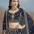BLUE GEORGETTE SEQUINS THREAD ZARI EMBROIDERED LEHENGA CHOLI