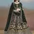 GREEN GEORGETTE SEQUINS THREAD ZARI EMBROIDERED LEHENGA CHOLI