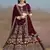 MAROON GEORGETTE SEQUINS THREAD ZARI EMBROIDERED LEHENGA CHOLI