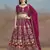 PINK GEORGETTE SEQUINS THREAD ZARI EMBROIDERED LEHENGA CHOLI