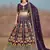 PURPLE GEORGETTE SEQUINS THREAD ZARI EMBROIDERED LEHENGA CHOLI