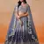NAVY BLUE GEORGETTE SEQUINS ZARI EMBROIDERED LEHENGA CHOLI