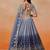 NAVY BLUE GEORGETTE SEQUINS ZARI EMBROIDERED LEHENGA CHOLI