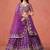 PURPLE GEORGETTE SEQUINS ZARI EMBROIDERED LEHENGA CHOLI