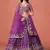 PURPLE GEORGETTE SEQUINS ZARI EMBROIDERED LEHENGA CHOLI