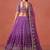 PURPLE GEORGETTE SEQUINS ZARI EMBROIDERED LEHENGA CHOLI