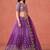 PURPLE GEORGETTE SEQUINS ZARI EMBROIDERED LEHENGA CHOLI