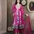 Pink embroidered georgette asymmetrical culottes kurta dupatta readymade suits