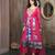 Pink embroidered georgette asymmetrical culottes kurta dupatta readymade suits