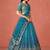 TURQUOISE GEORGETTE SEQUINS ZARI EMBROIDERED LEHENGA CHOLI