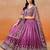 RANI PINK GEORGETTE SEQUINS ZARI EMBROIDERED LEHENGA CHOLI