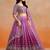 RANI PINK GEORGETTE SEQUINS ZARI EMBROIDERED LEHENGA CHOLI