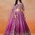 RANI PINK GEORGETTE SEQUINS ZARI EMBROIDERED LEHENGA CHOLI