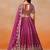 rani PINK GEORGETTE SEQUINS ZARI EMBROIDERED LEHENGA CHOLI