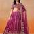 rani PINK GEORGETTE SEQUINS ZARI EMBROIDERED LEHENGA CHOLI