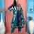 Navy-blue embroidered georgette anarkali trouser kurta dupatta readymade suits