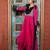 Pink embroidered georgette asymmetrical  trouser kurta dupatta readymade suits