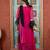 Pink embroidered georgette asymmetrical  trouser kurta dupatta readymade suits