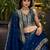 DOVE BLUE DOLA SILK SEQUINS ZARI EMBROIDERED LEHENGA CHOLI