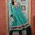 Green embroidered georgette a line trouser kurta dupatta readymade suits
