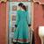Green embroidered georgette a line trouser kurta dupatta readymade suits