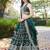 GREEN DOLA SILK SEQUINS ZARI EMBROIDERED LEHENGA CHOLI