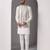 Ivory embroidered raw silk indo western