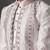 Ivory embroidered raw silk indo western