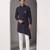 Blue plain cotton kurta pajama
