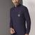 Blue plain cotton kurta pajama
