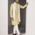 Yellow embroidered cotton kurta set